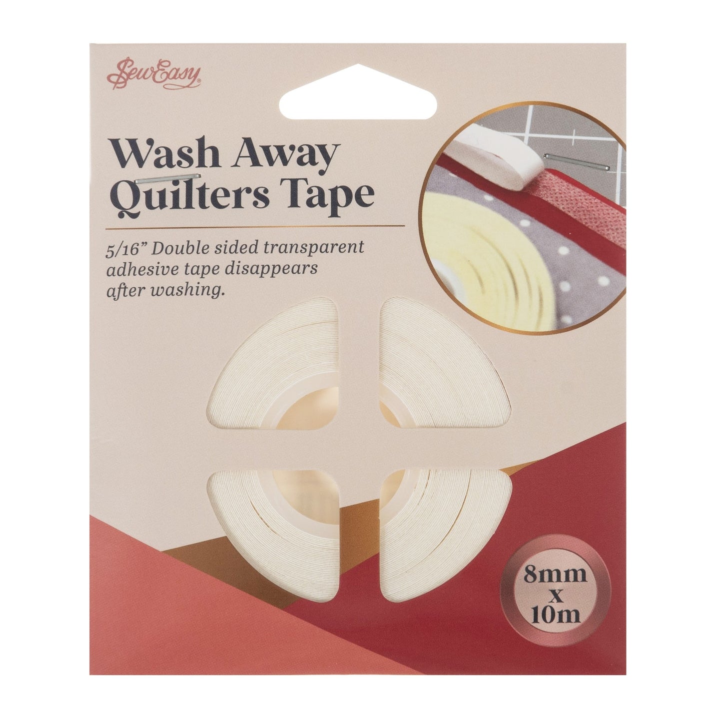 Sew Easy Quilters Tape - Wash Away, 8mm x 10m