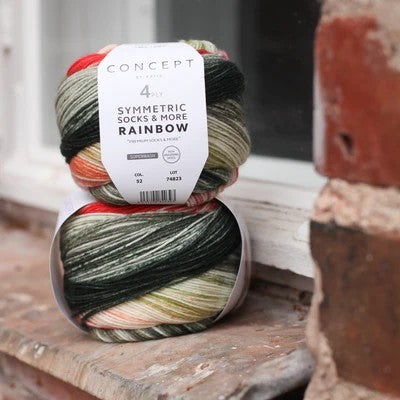 Katia Symmetric Socks & More Rainbow 4ply/Fingering