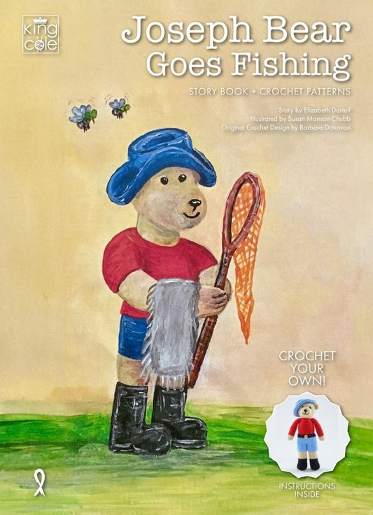 King Cole Joseph Bear Goes Fishing Story Book & Crochet Pattern Book